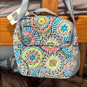 Vera Bradley Gray Multicolor Quilted Mosaic Crossbody Lunch Bag